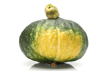 Green mini pumpkin isolated on the white background .