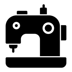 sewing machine glyph icon