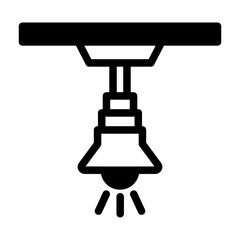 ceiling lamp glyph icon