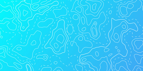 Fototapeta na wymiar topographic map, abstract white lines on blue background vector