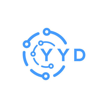 YYD technology letter logo design on white  background. YYD creative initials technology letter logo concept. YYD technology letter design.
