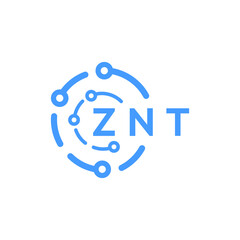 ZNT technology letter logo design on white  background. ZNT creative initials technology letter logo concept. ZNT technology letter design.
