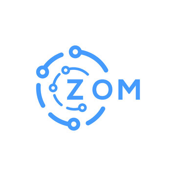ZOM technology letter logo design on white  background. ZOM creative initials technology letter logo concept. ZOM technology letter design.
