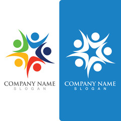 Community group logo, network and social icon