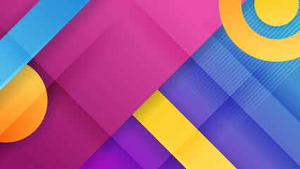 Colorful abstract geometric background. Modern dynamic gradient shapes. Modern covers vector.