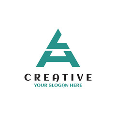 Creative AC typography technology shape logo vector. Real estate symbol