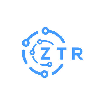 ZTR technology letter logo design on white  background. ZTR creative initials technology letter logo concept. ZTR technology letter design.