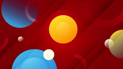 abstract red orange polygonal vector background