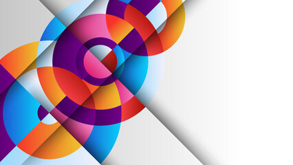 Abstractolorful abstract background geometry shine and layer element vector for presentation design with white space. Suit for business, corporate, institution, party, festive, seminar, and talks.