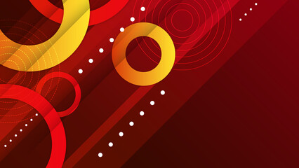Red and yellow gradient geometric shape background