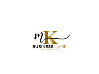 Letter MK Signature Logo, Signature Mk km Clothing Letter Logo Icon Vector For Fashion Brand