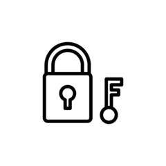 padlock new icon simple vector