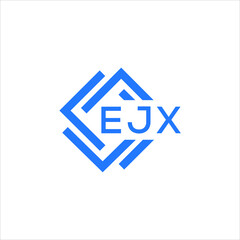 EJX technology letter logo design on white  background. EJX creative initials technology letter logo concept. EJX technology letter design.