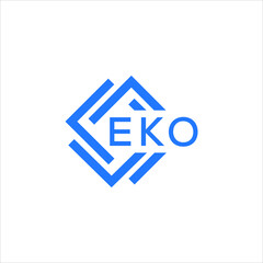 EKO technology letter logo design on white  background. EKO creative initials technology letter logo concept. EKO technology letter design. - obrazy, fototapety, plakaty