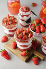 Strawberry dessert tiramisu