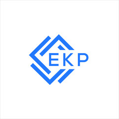 EKP technology letter logo design on white  background. EKP creative initials technology letter logo concept. EKP technology letter design.