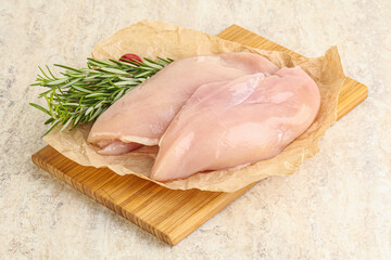 Raw chicken breast fillet for cooking
