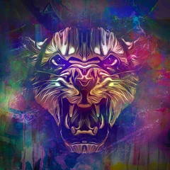 Poster background with tiger  © reznik_val