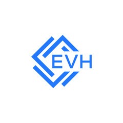 EVH technology letter logo design on white  background. EVH creative initials technology letter logo concept. EVH technology letter design.