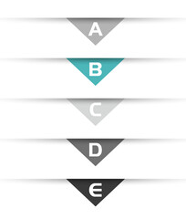 attractive infograpic A B C D E alphabet