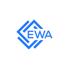 EWA technology letter logo design on white  background. EWA creative initials technology letter logo concept. EWA technology letter design.
