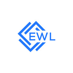 EWL technology letter logo design on white  background. EWL creative initials technology letter logo concept. EWL technology letter design.