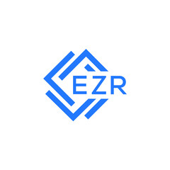 EZR technology letter logo design on white  background. EZR creative initials technology letter logo concept. EZR technology letter design.