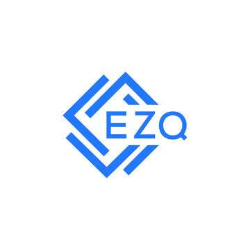 EZQ technology letter logo design on white  background. EZQ creative initials technology letter logo concept. EZQ technology letter design.