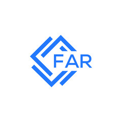 FAR technology letter logo design on white  background. FAR creative initials technology letter logo concept. FAR technology letter design.