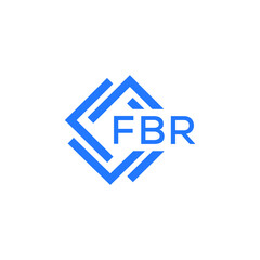 FBR technology letter logo design on white  background. FBR creative initials technology letter logo concept. FBR technology letter design.