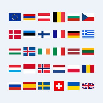 Simple flags of Europe