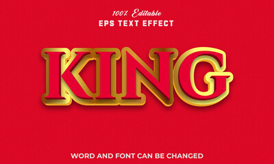 king luxury Editable 3d text Effect Style Premium,