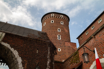 Sandomierz Tower (Baszta Sandomierska na Wawelu) at the Kraków Wawel Hill Royal Castle complex....