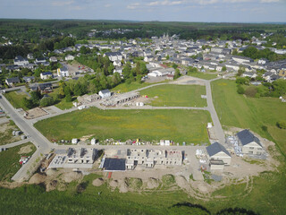 Habay Belgique lotissement construction quartier immobilier maison vue aerienne Ardenne vert...