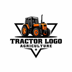tractor and excavation logo vector © winana