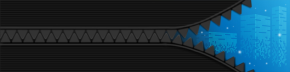 Zipper and building, technology, architecture background © PANIDA7