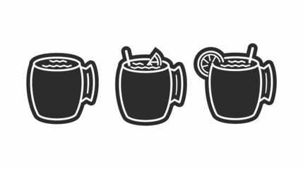 Moscow Mule Cocktail Drink Vector Illustration Icon