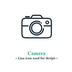 Camera icon isolated on a white background.  photo camera symbol for web and mobile apps