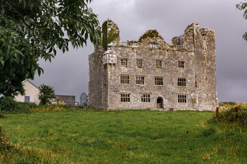 View of the Leamaneh Castle in Ireland.