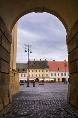 European old town. Historical center of Sibiu, Romania