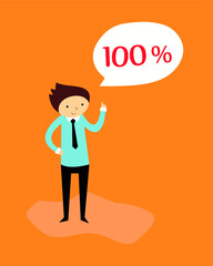 Man says one hundred percent