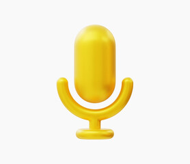 3d Realistic Microphone Icon vector illustration.