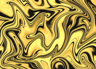 Abstract retro style groovy gold psychedelic background