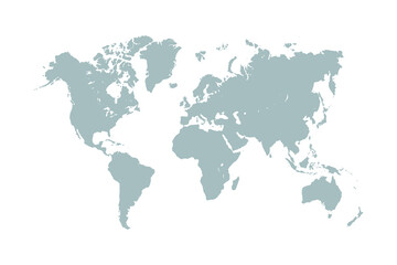 Fototapeta na wymiar World map vector isolated on white background