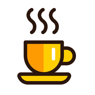 hot cup of coffee or tea illustration