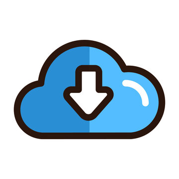 cloud computing concept icon design