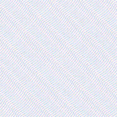 Seamless geometric pattern on a white background intertwined pink and blue lines in a grid Vector illustration - obrazy, fototapety, plakaty
