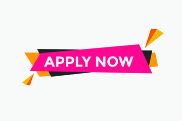 Apply now button. Apply now template for website. Apply now icon flat style
