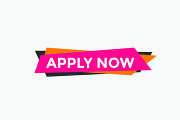 Apply now button. Apply now template for website. Apply now icon flat style