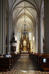 Fototapeta na wymiar Inside of The Name of Mary Church - Novi Sad, Vojvodina, Serbia, Europe